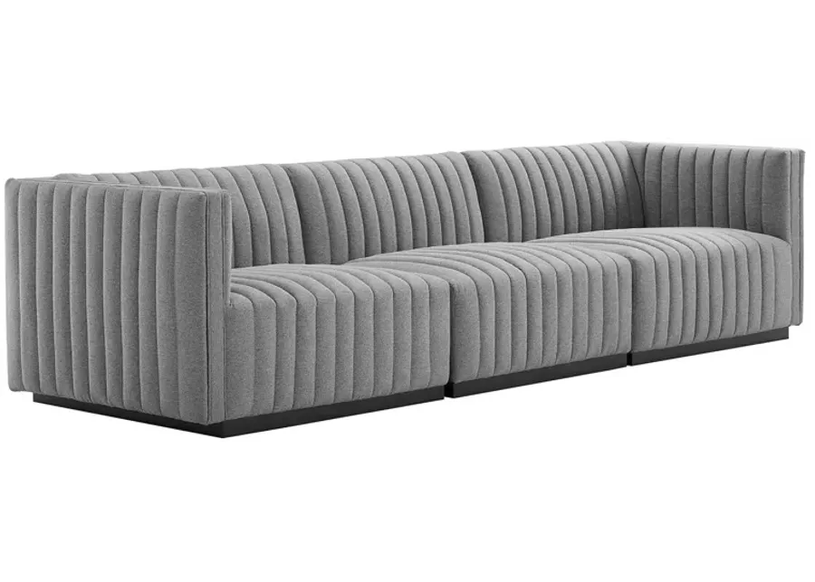 Conjure Channel Tufted Upholstered Fabric Sofa