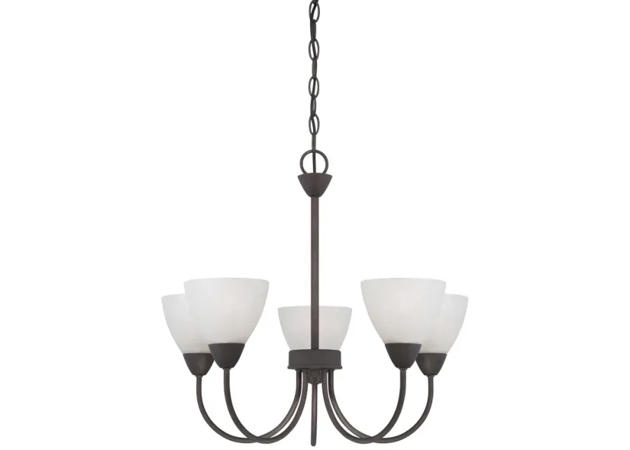 Tia 22.5" Wide 9-Light Chandelier - Painted Bronze