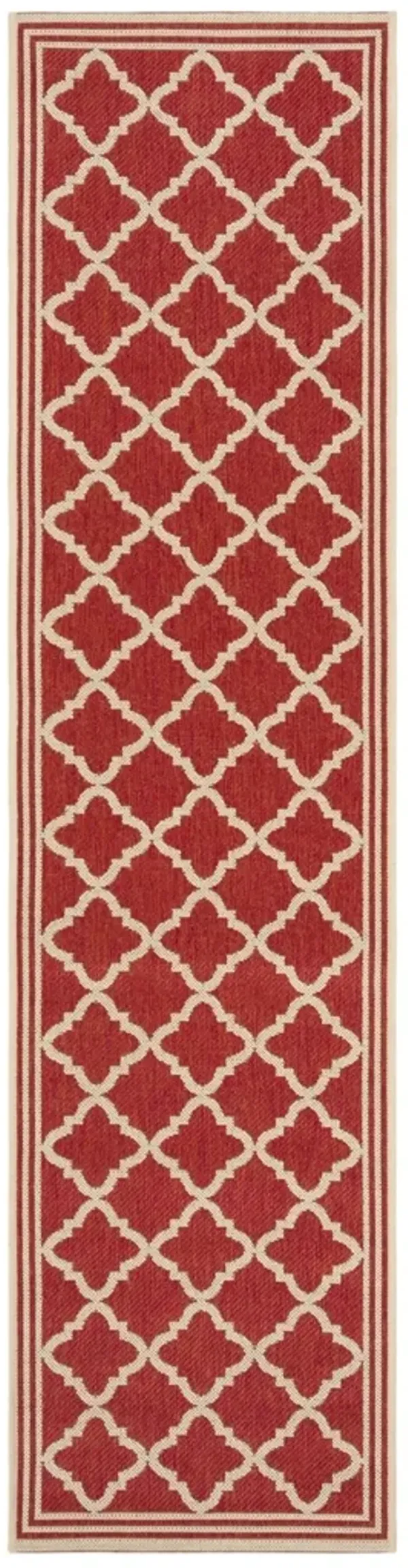 BEACH HOUSE 121 Red 2'-2' X 14' Runner Rug