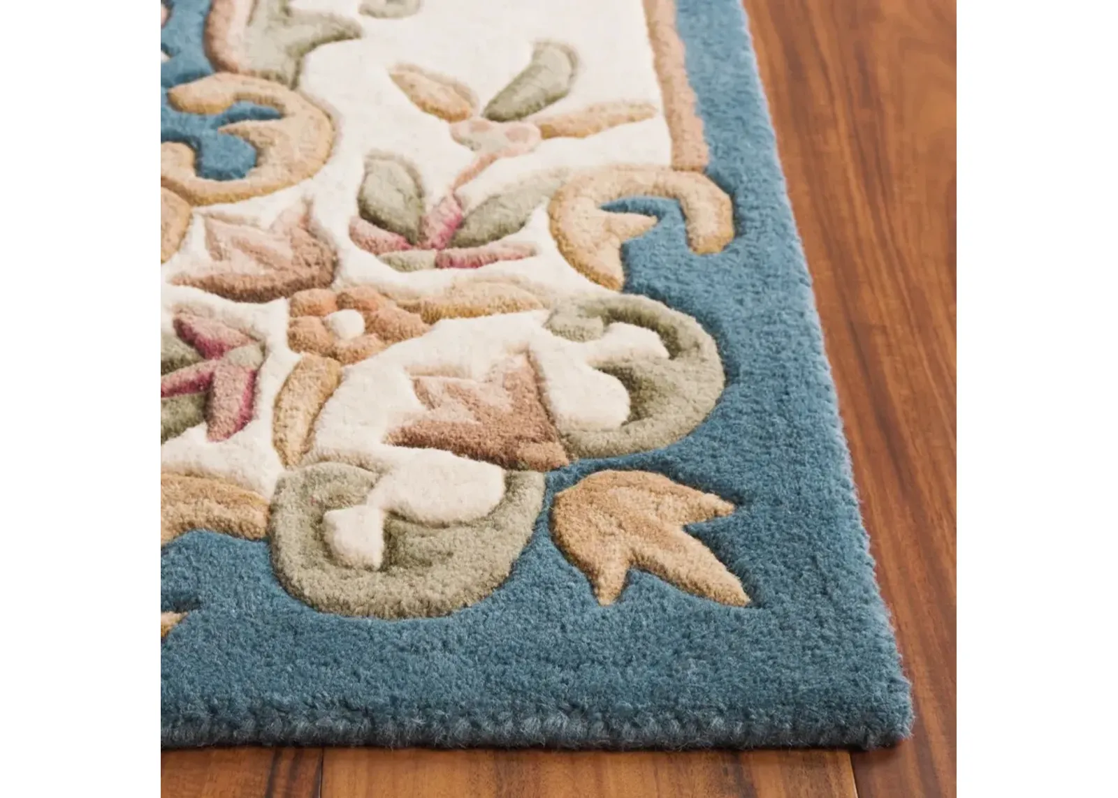 AUBUSSON 301 BLUE  6' x 6' Square Square Rug