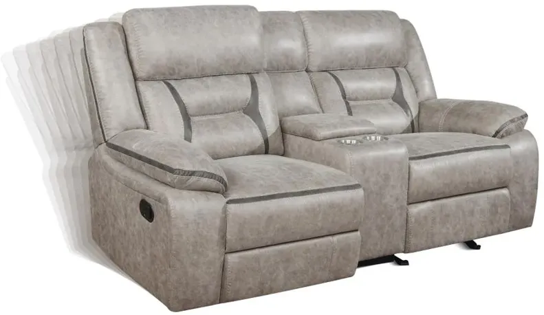 Greer Upholstered Tufted Back Glider Loveseat