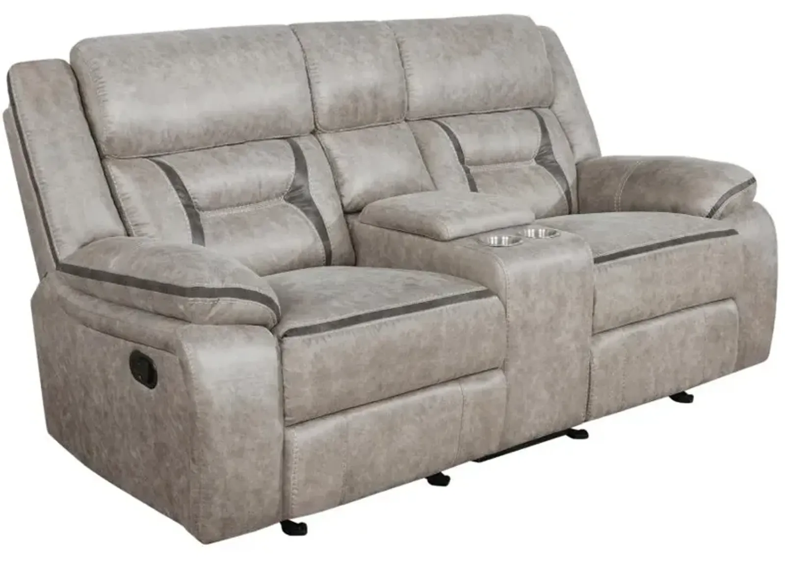 Greer Upholstered Tufted Back Glider Loveseat