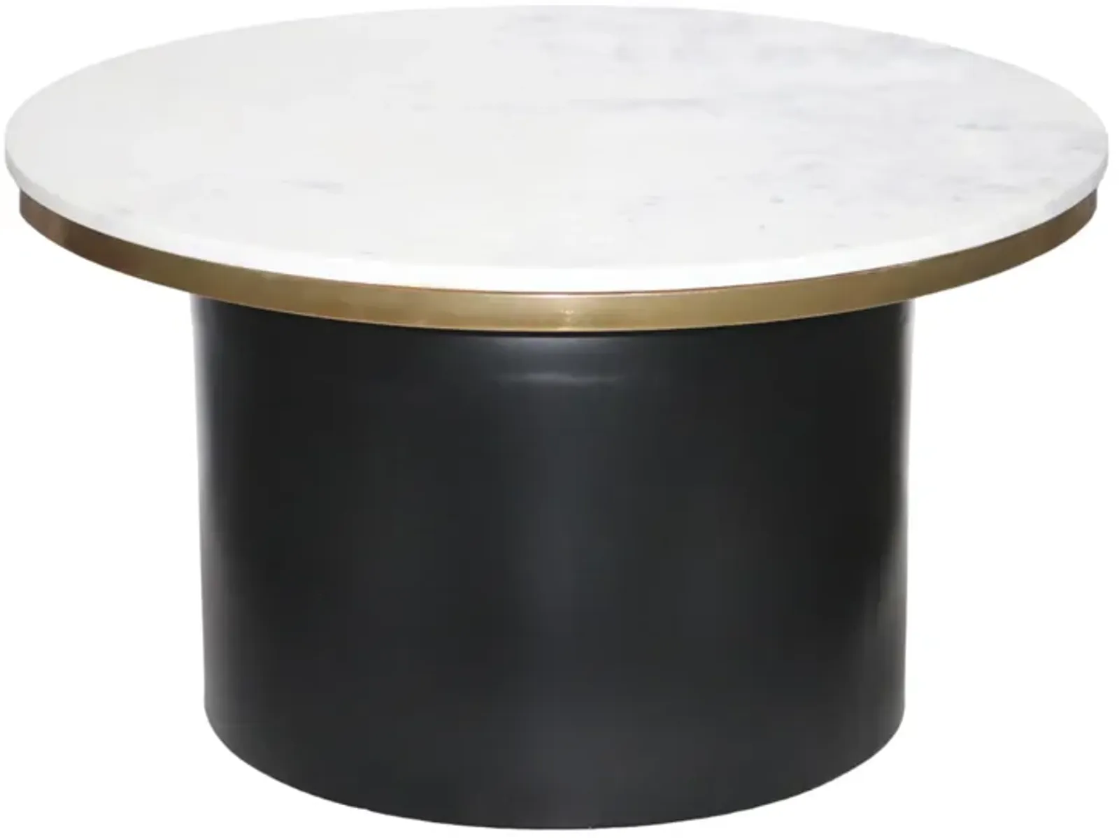 Metal, 31" Cylinder Coffee Table, Black