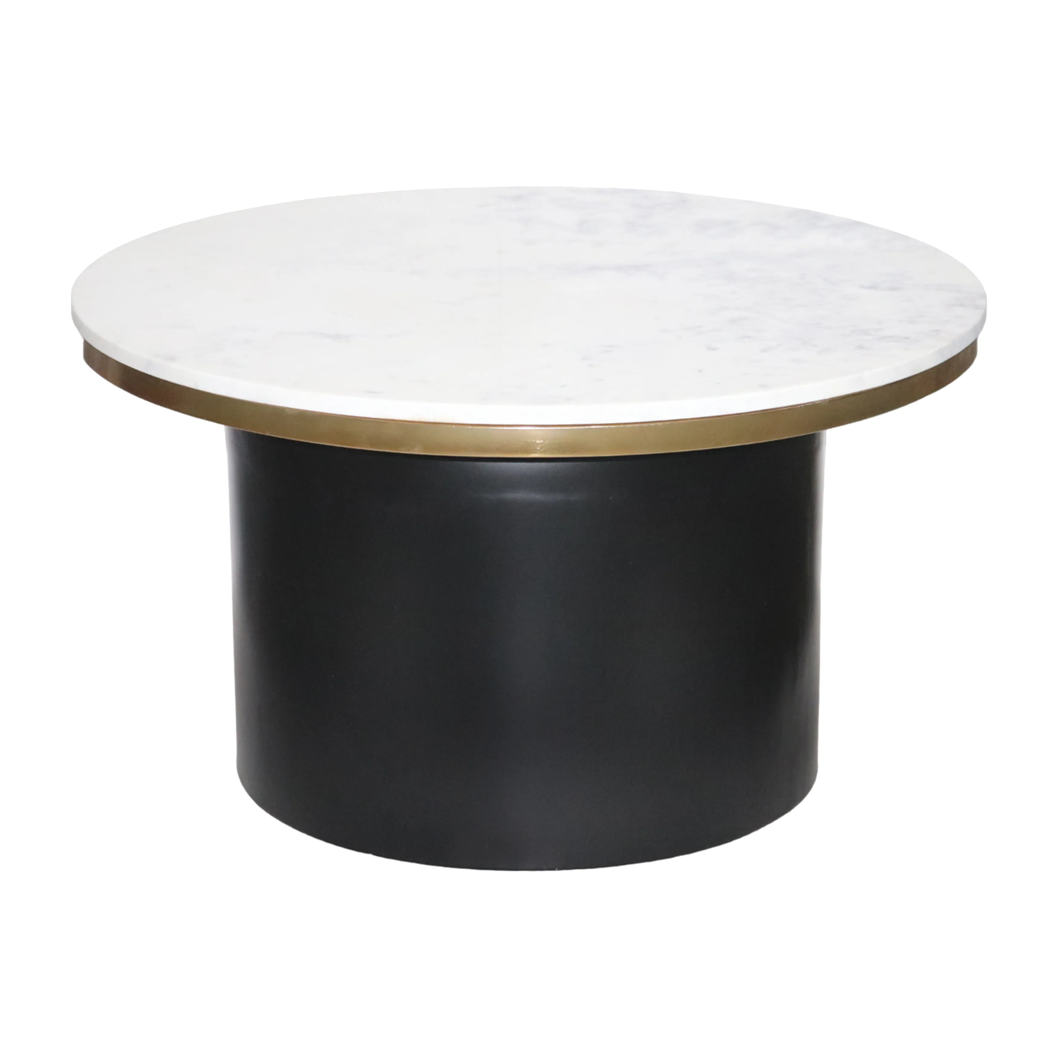 Metal, 31" Cylinder Coffee Table, Black