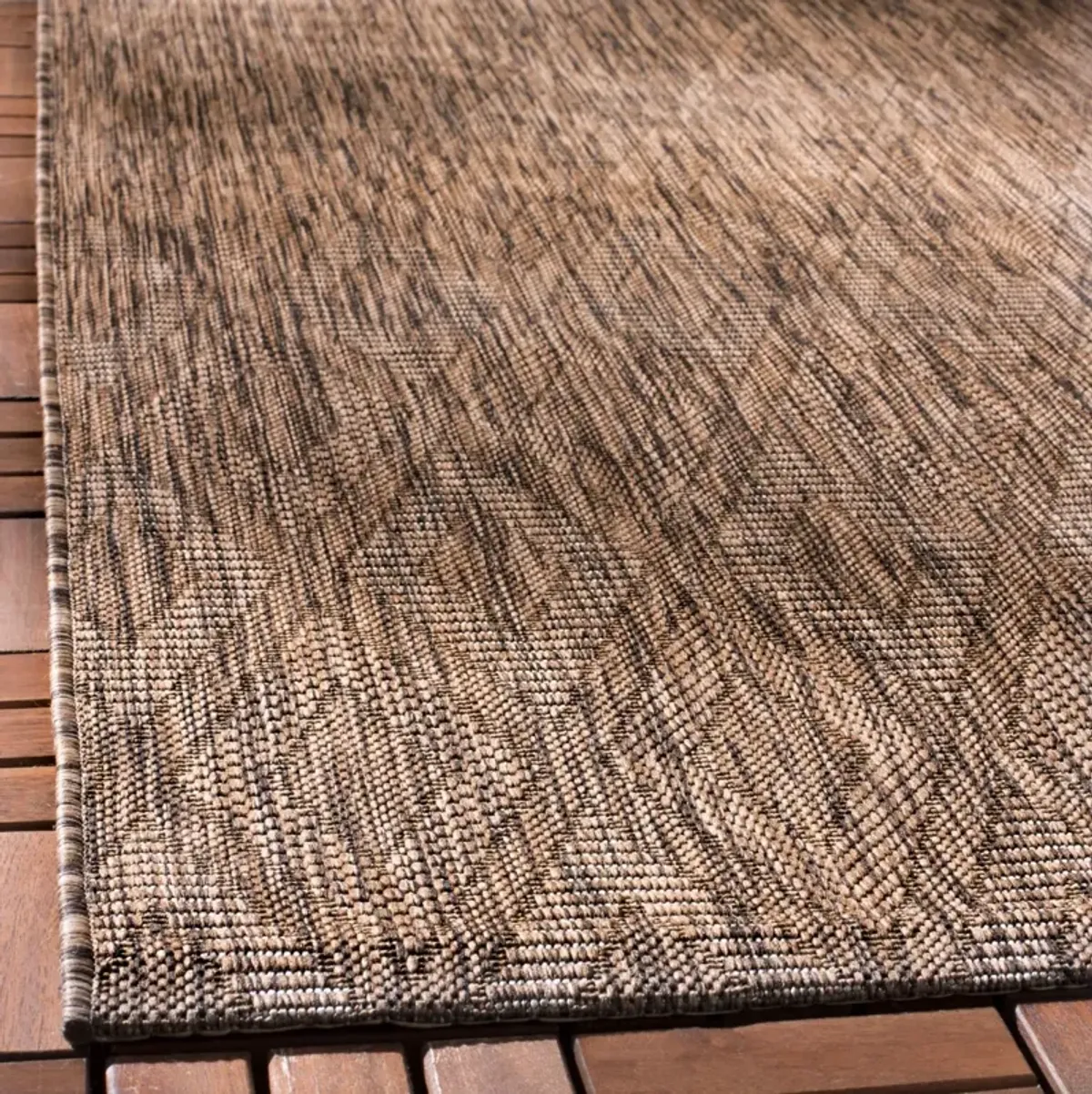 COURTYARD 8522 BROWN  10' x 14' Large Rectangle Rug