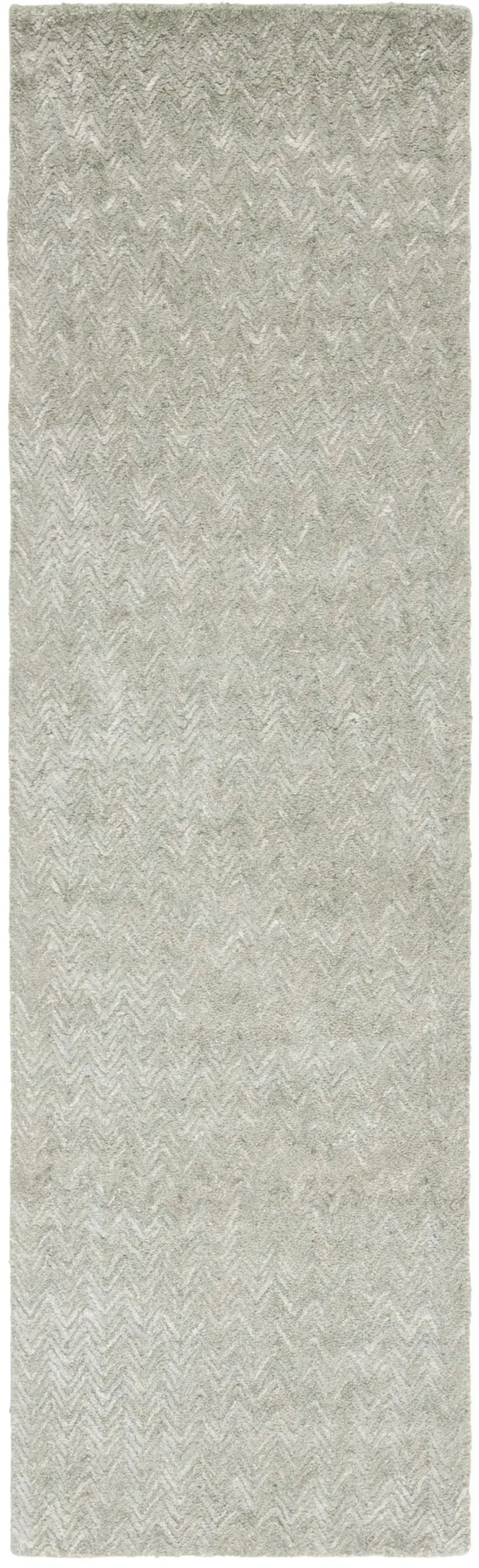 GLAMOUR 403 GREEN  2'-3' x 8' Runner Rug