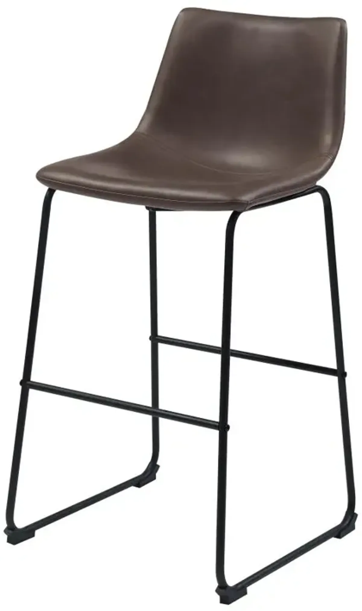 Michelle Armless Bar Stools Two-tone Brown and Black (Set of 2)