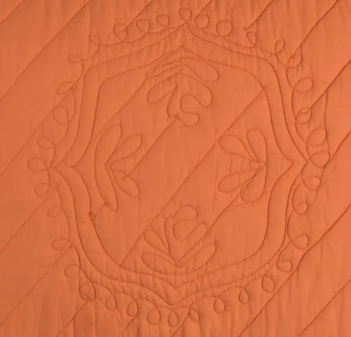 Moroccan Fling Orange King Floral Orange Quilt