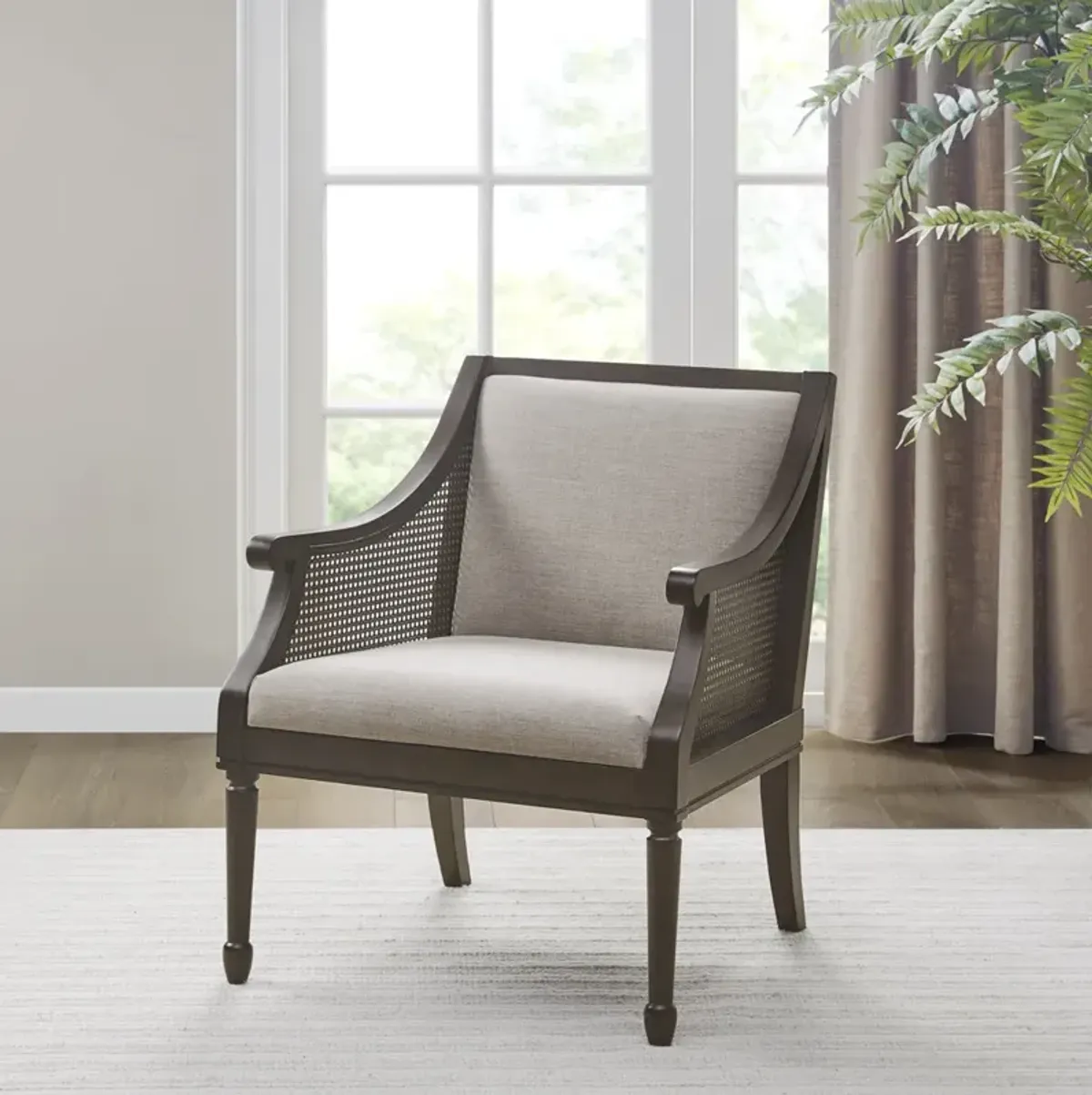 Martha Stewart Isla Brown Accent Armchair