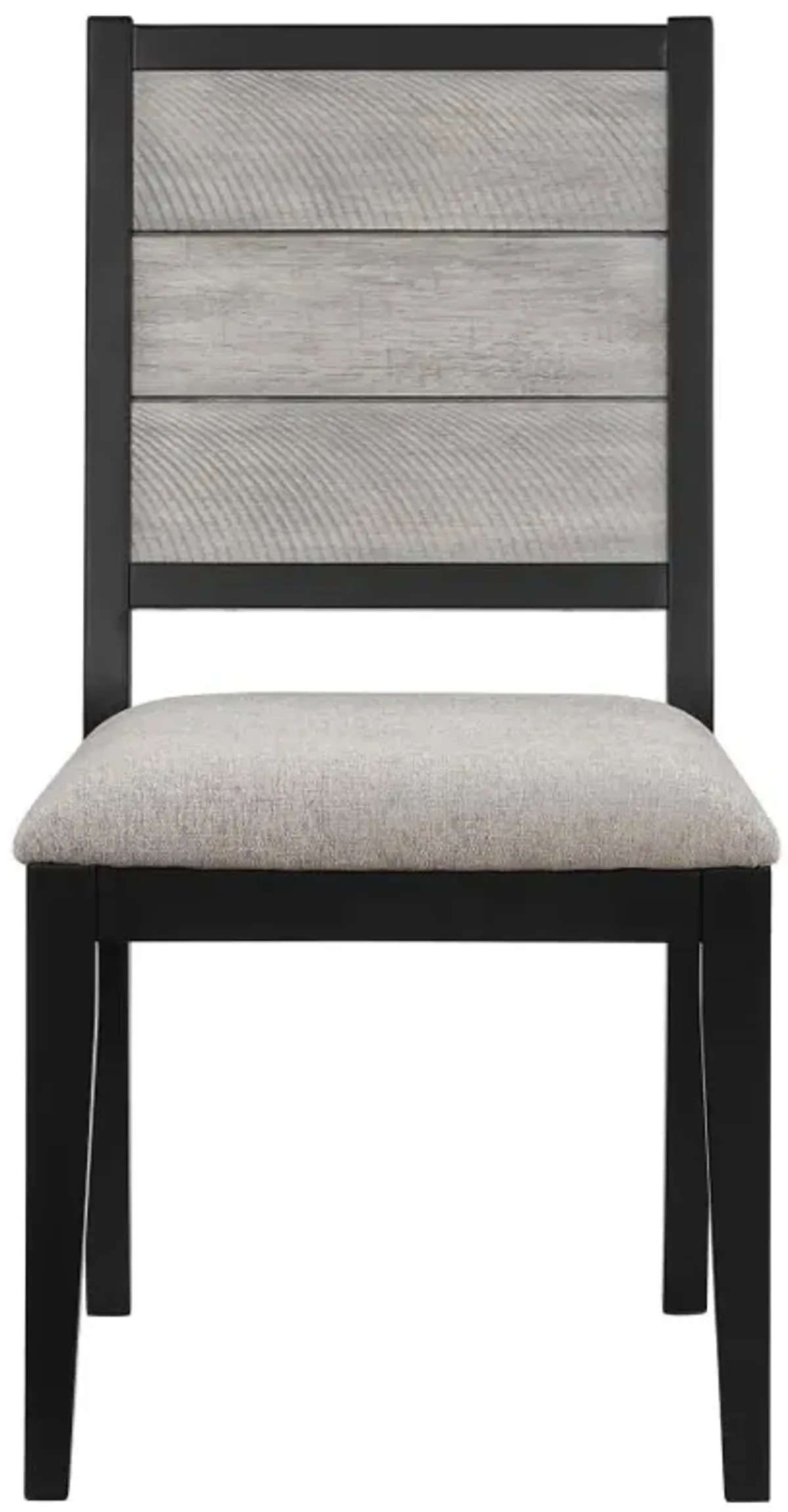 Elodie Upholstered Padded Seat Dining Side Chair Dove Grey and Black (Set of 2)