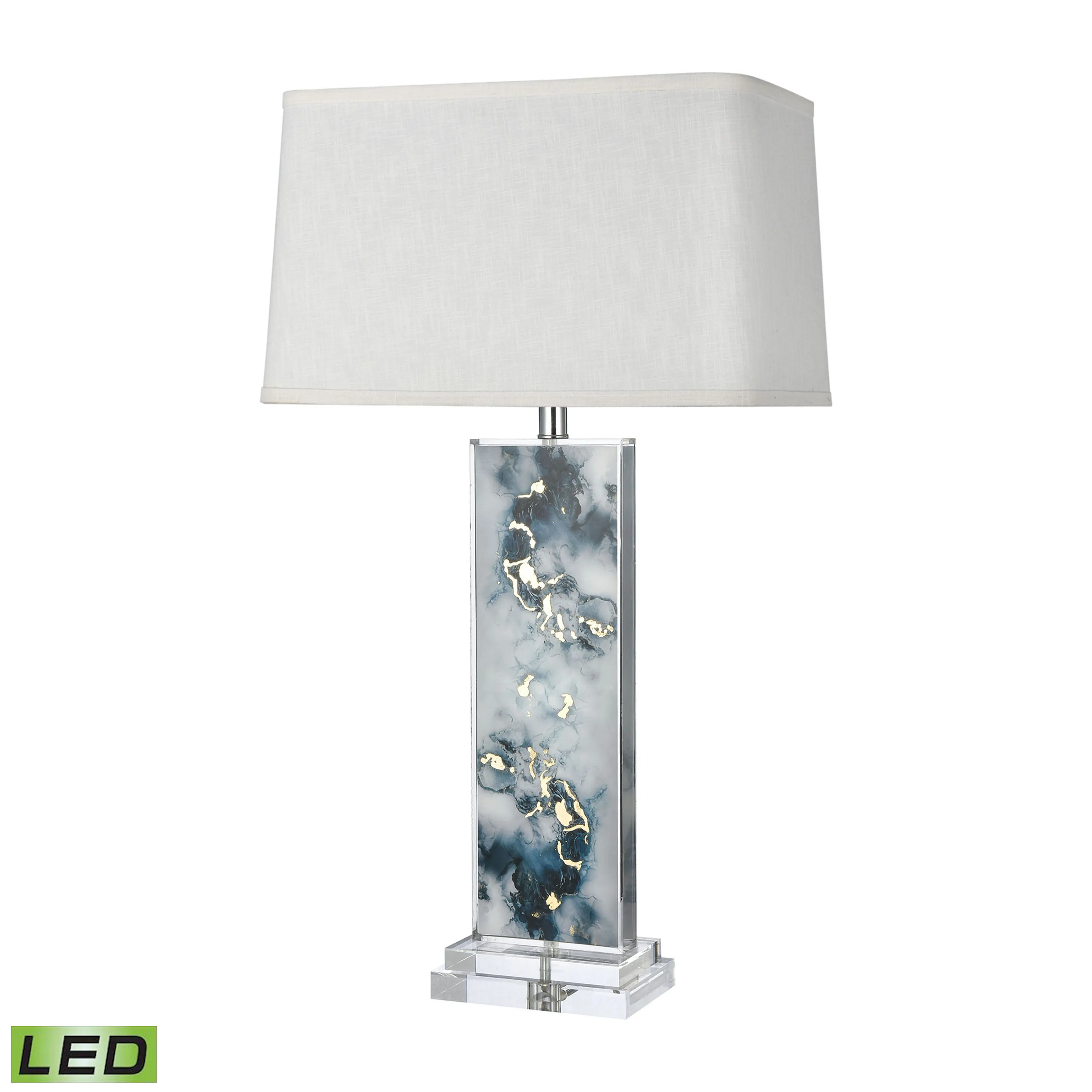 Everette 31'' High 1-Light Table Lamp - Blue - Includes LED Bulb