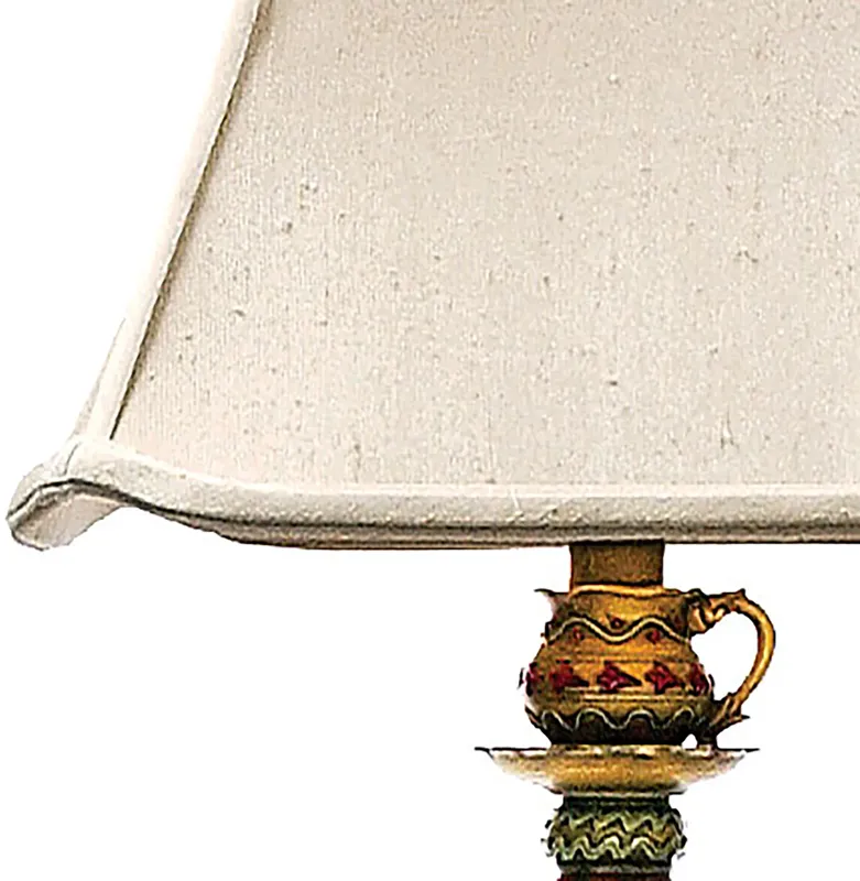 Tea Service 35" High 1-Light Table Lamp - Multicolor