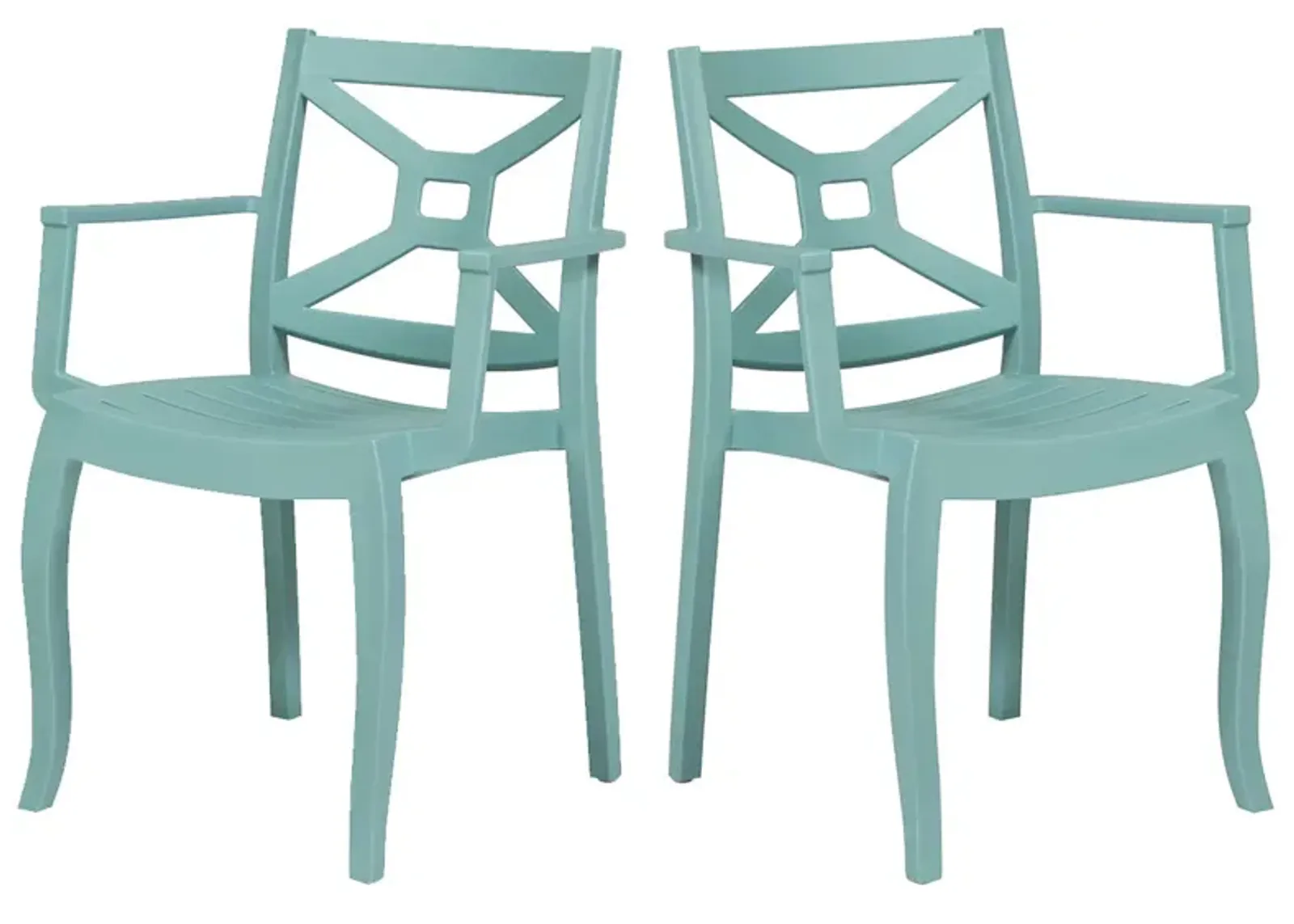 Zeus Set of 4 Stackable Armchair-Blue