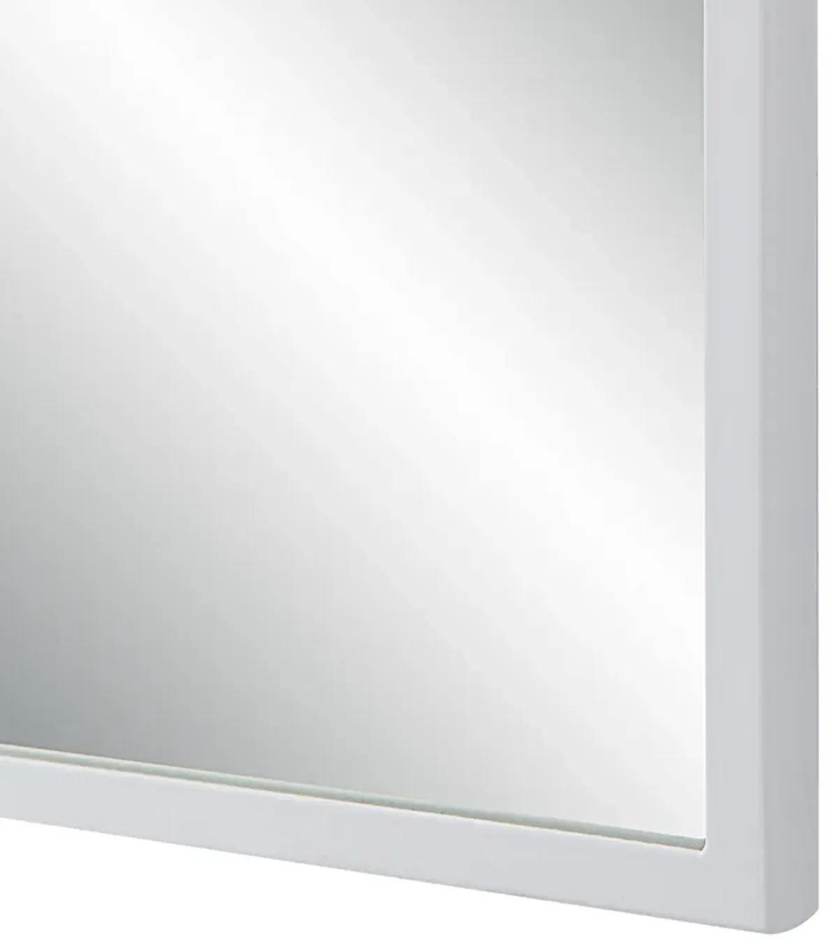 Orchid 35.5" Tall Rectangular Mirror, Matte White