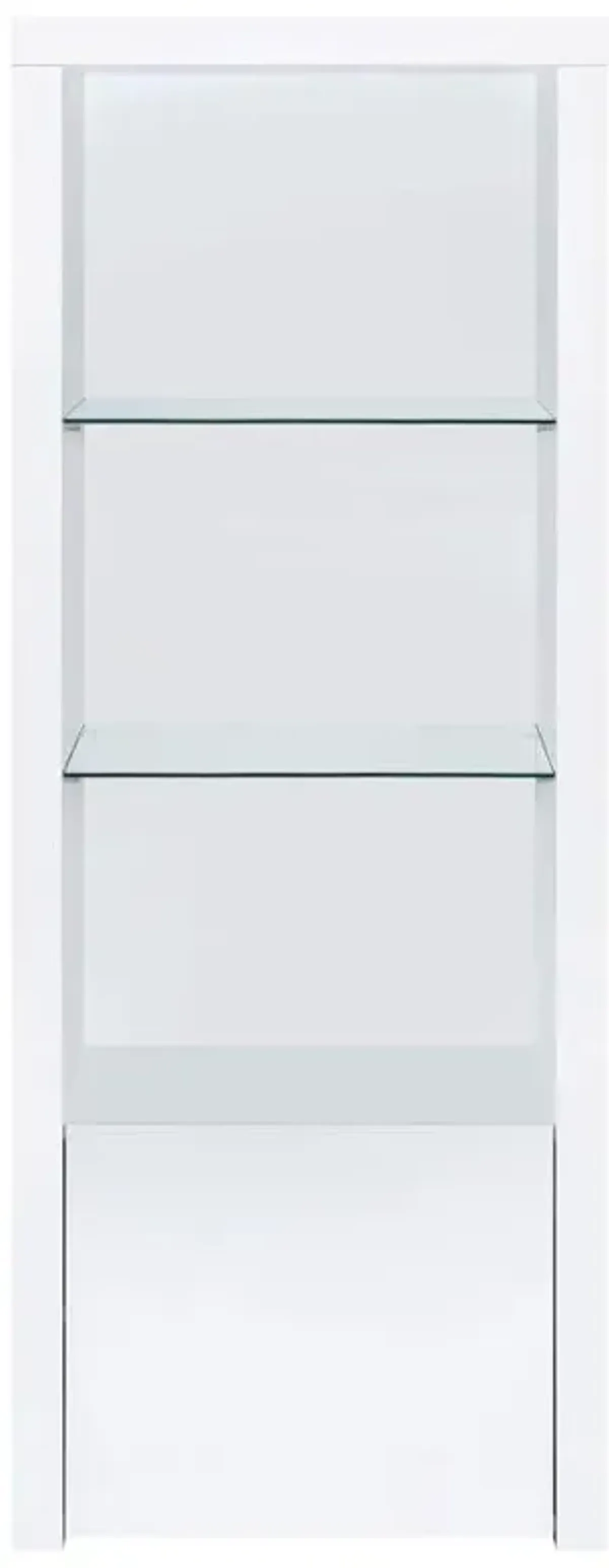 Jude 3-shelf Media Tower With Storage Cabinet White High Gloss