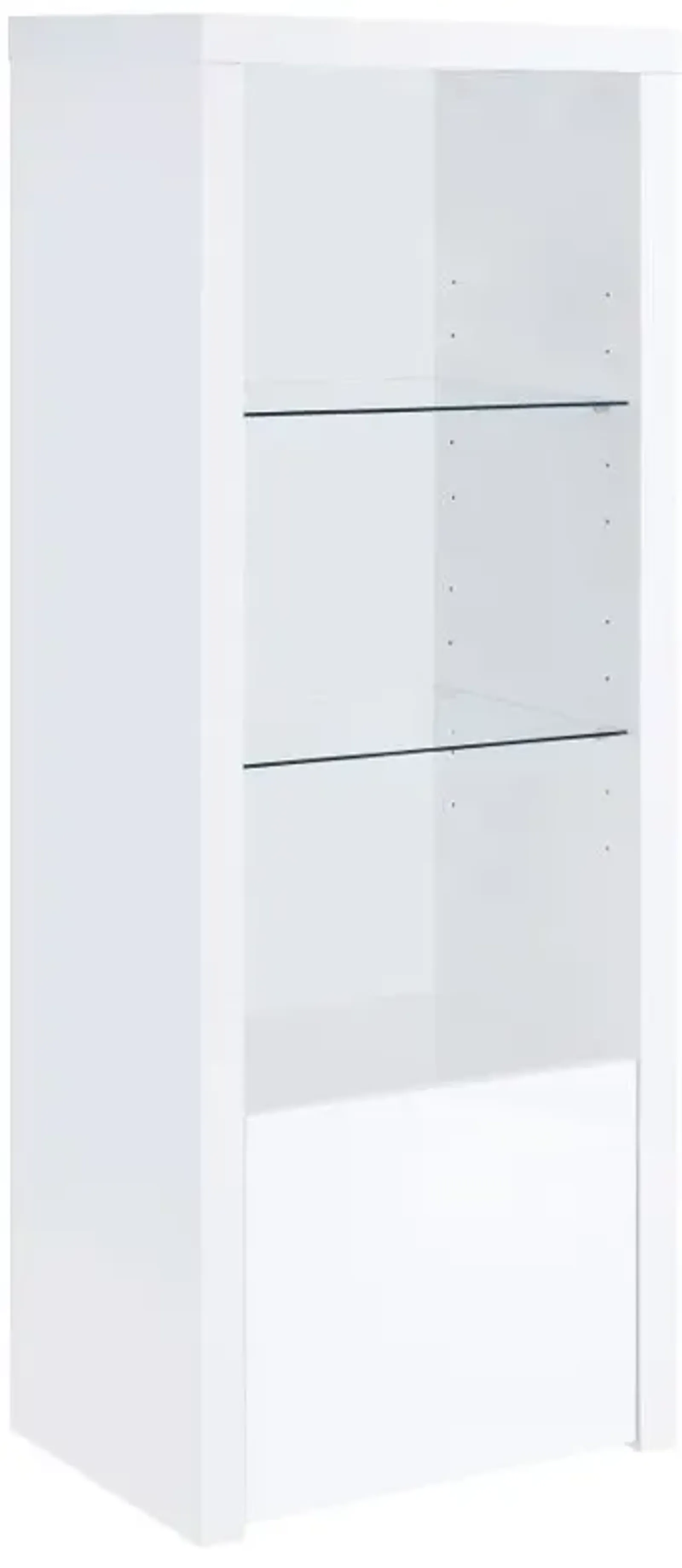 Jude 3-shelf Media Tower With Storage Cabinet White High Gloss