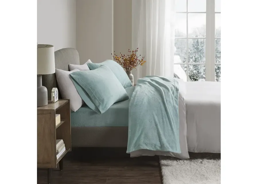 True North by Sleep Philosophy Soloft Plush Aqua Sheet Set