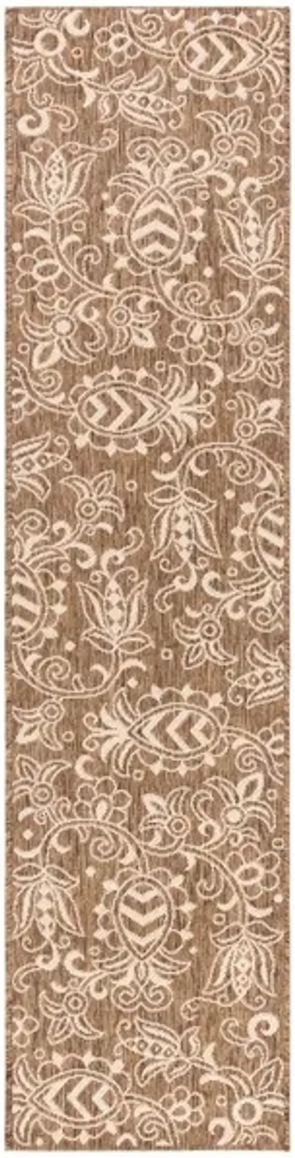 Safavieh BEACH HOUSE Collection BHS246T-28 Brown / Beige 2'-2" X 8'