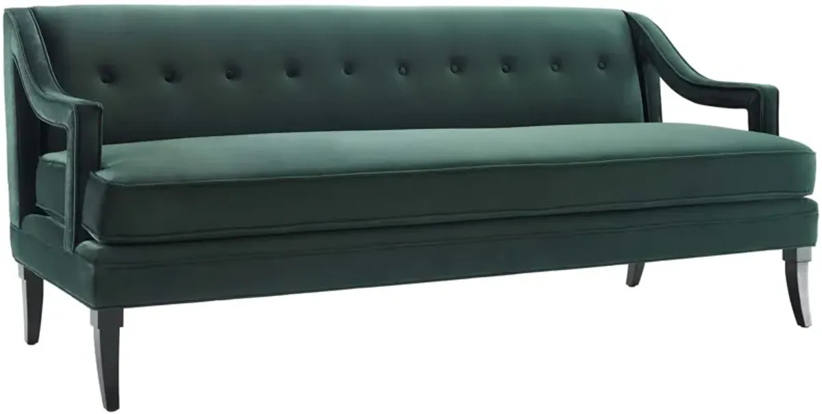 Concur Button Tufted Performance Velvet Sofa