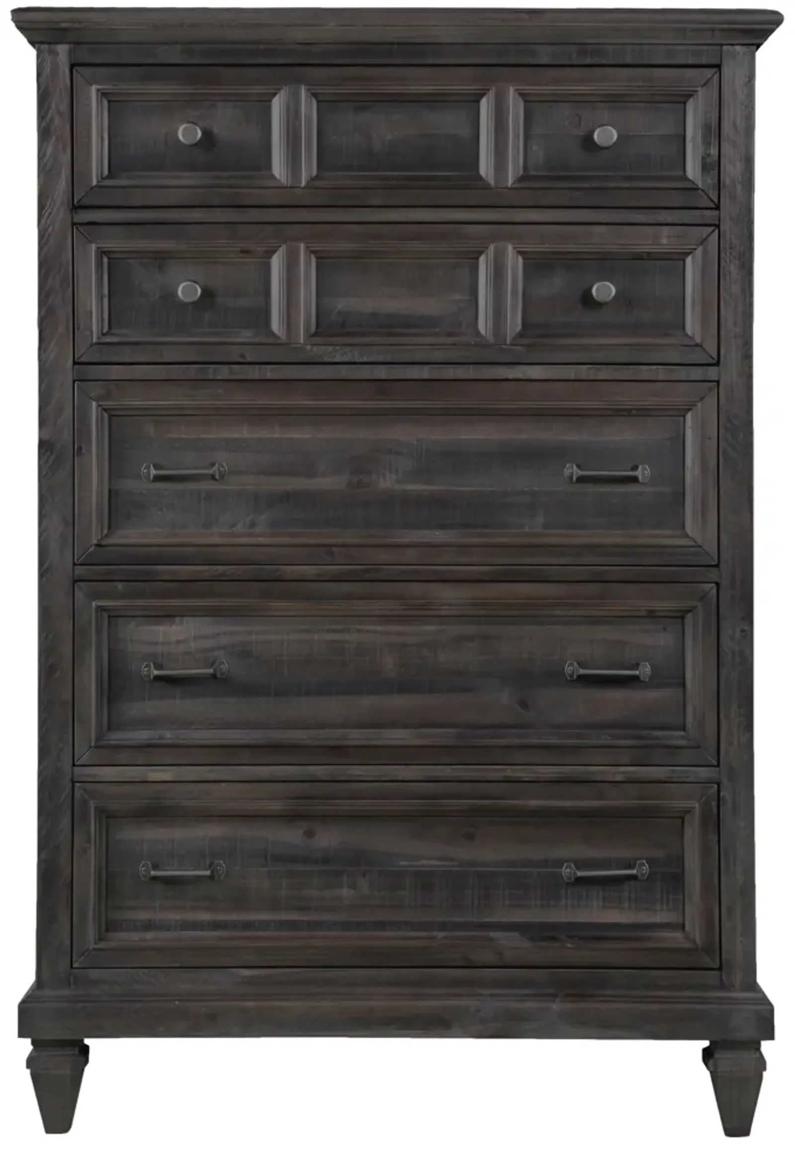 Calistoga 5 Drawer Chest in Weathered Charcoal