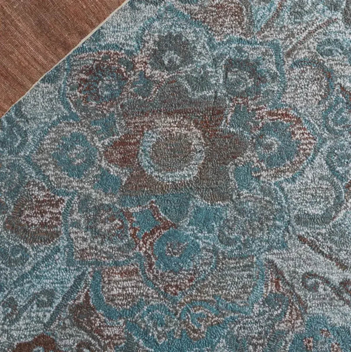 ANATOLIA 407 TURQUOISE  2'-3' x 8' Runner Rug