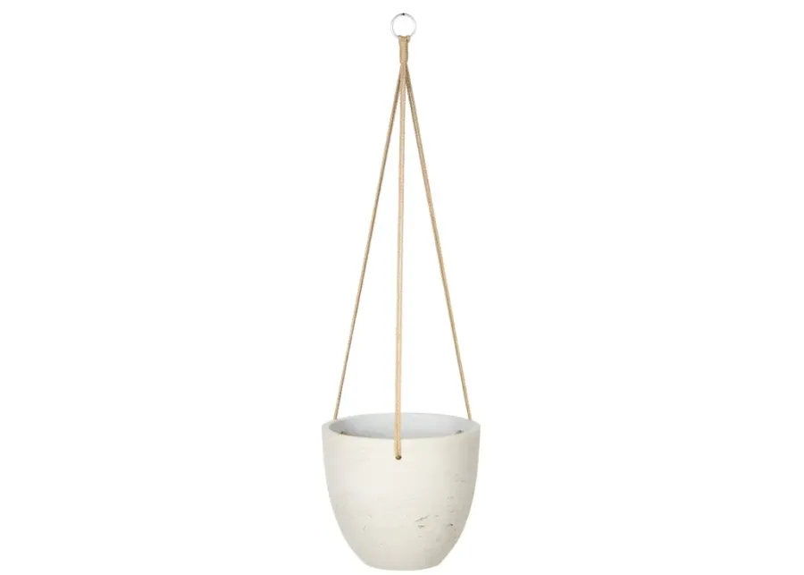 Classic Medium Hanging Pot - White Wash