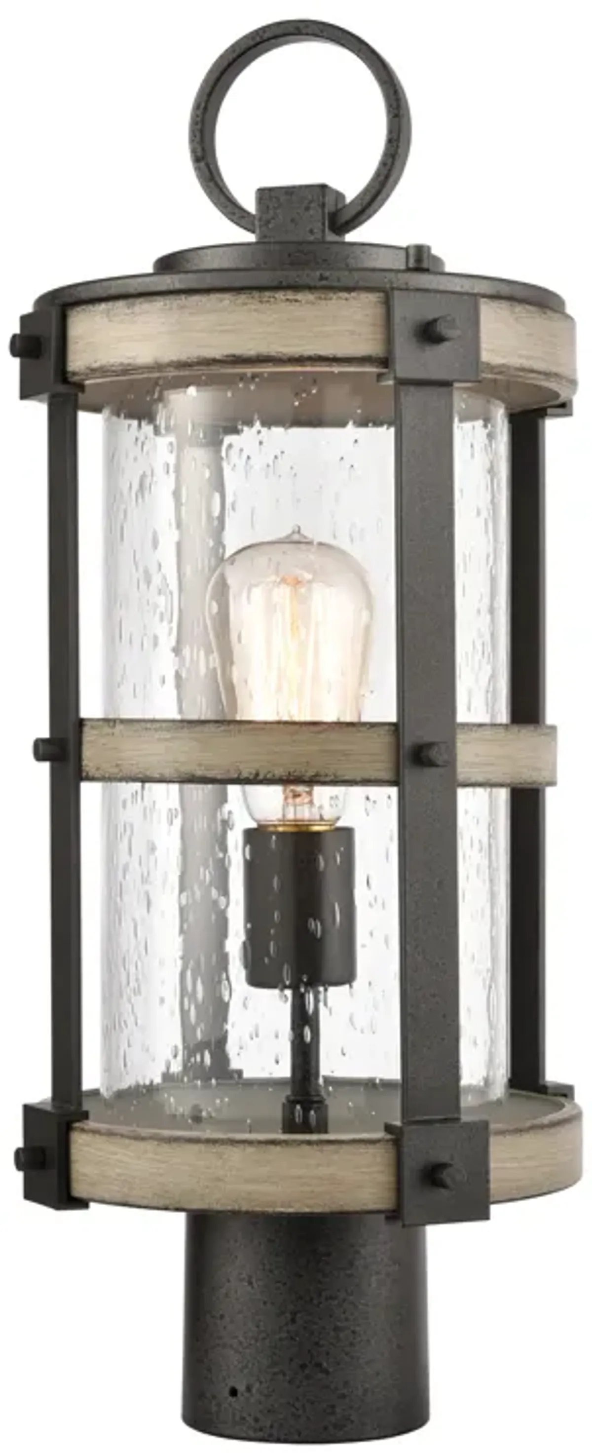 Crenshaw 19" High 1-Light Outdoor Post Light - Anvil Iron