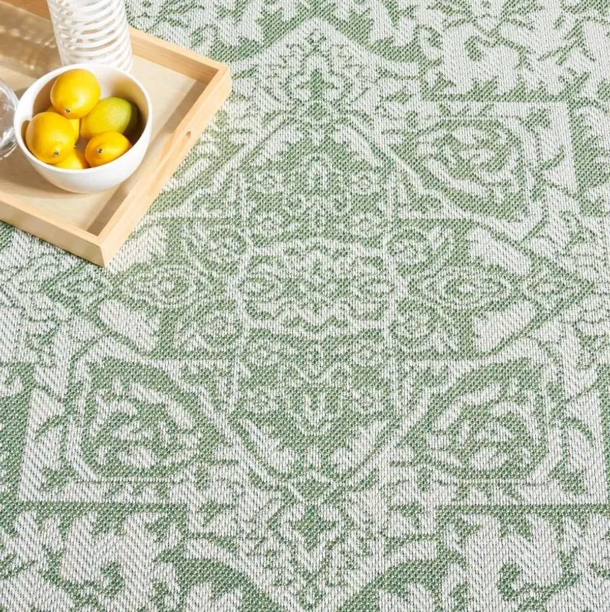 BERMUDA 885 Green 6'-7' X 6'-7' Square Square Rug