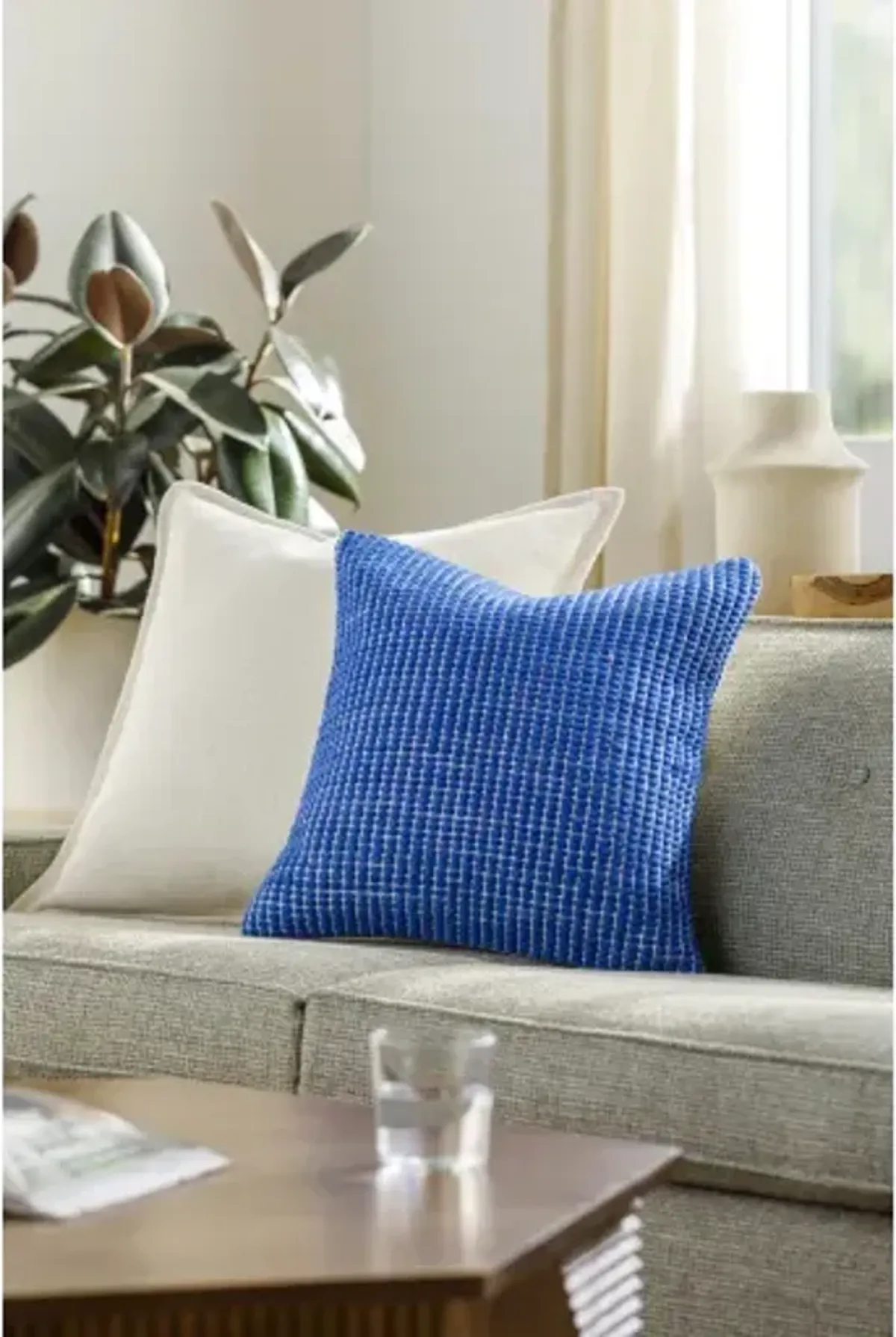 Chunky Grid CUG-004 20"L x 20"W Accent Pillow  - Shell Only