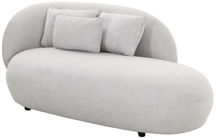 Galet Grey Velvet Chaise