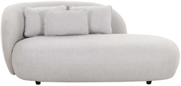 Galet Grey Velvet Chaise