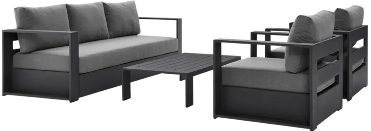 Tahoe Outdoor Patio Powder-Coated Aluminum 4-Piece Set