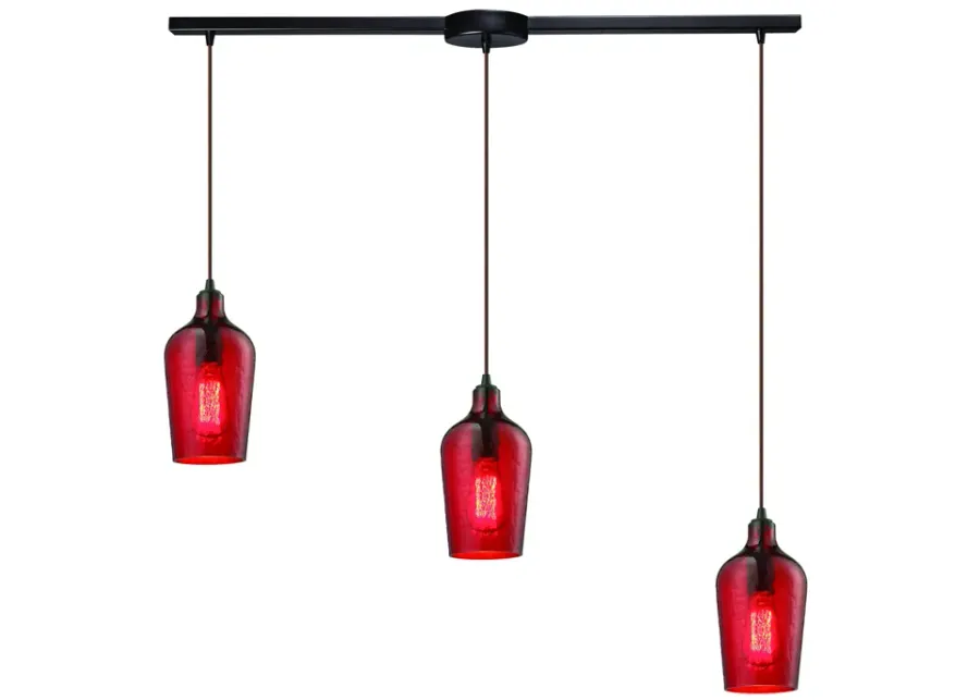 Hammered Glass Configurable Multi Pendant - Oil Rubbed Bronze