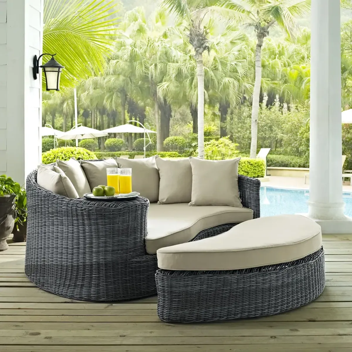 Summon Outdoor Patio Sunbrella® Daybed