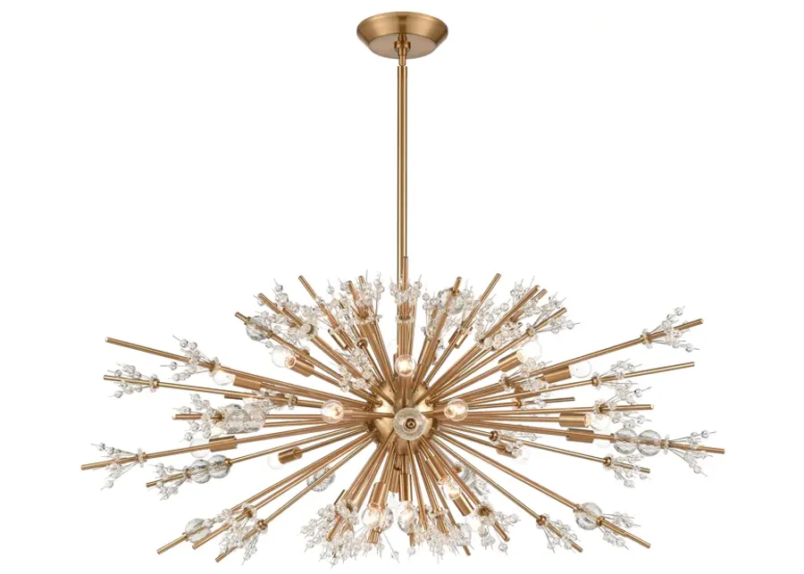 Starburst 48" Wide 29-Light Chandelier - Satin Brass