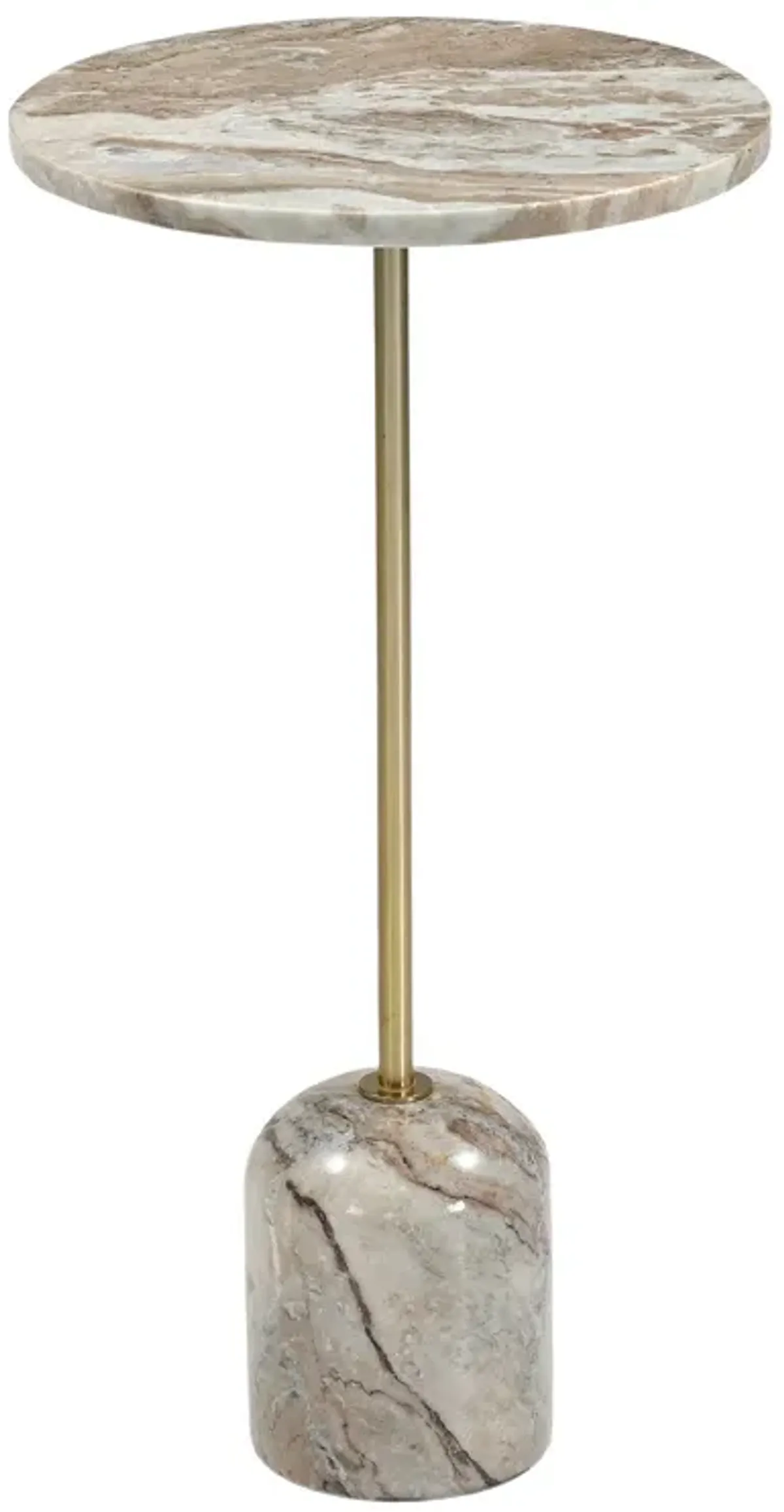 Aoede Browns & White Transitional Accent Table