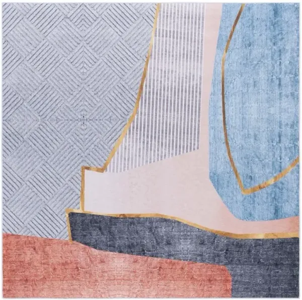 TACOMA 834 M/W S/R Blue  6' X 6' Square Square Rug