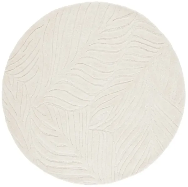 EBONY 805 IVORY 6' x 6' Round Round Rug