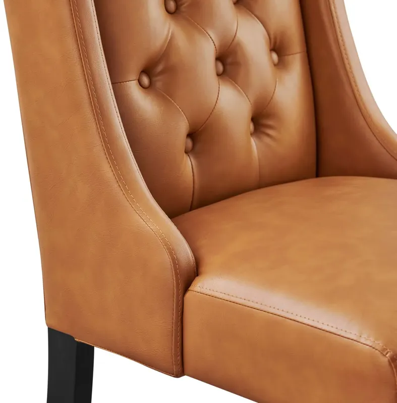 Baronet Button Tufted Vegan Leather Dining Chair