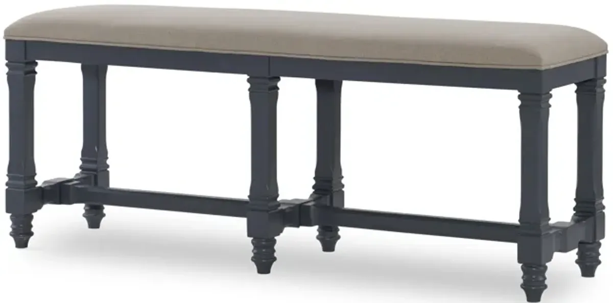 Essex Graphite Counter Height Bench Graphite Finish