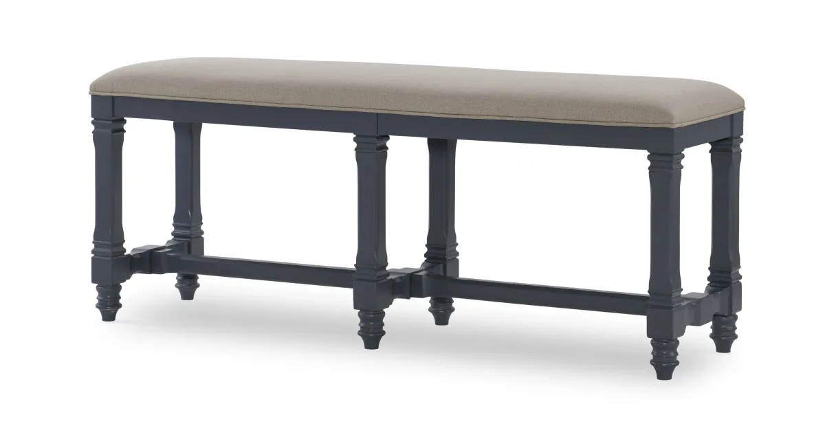 Essex Graphite Counter Height Bench Graphite Finish