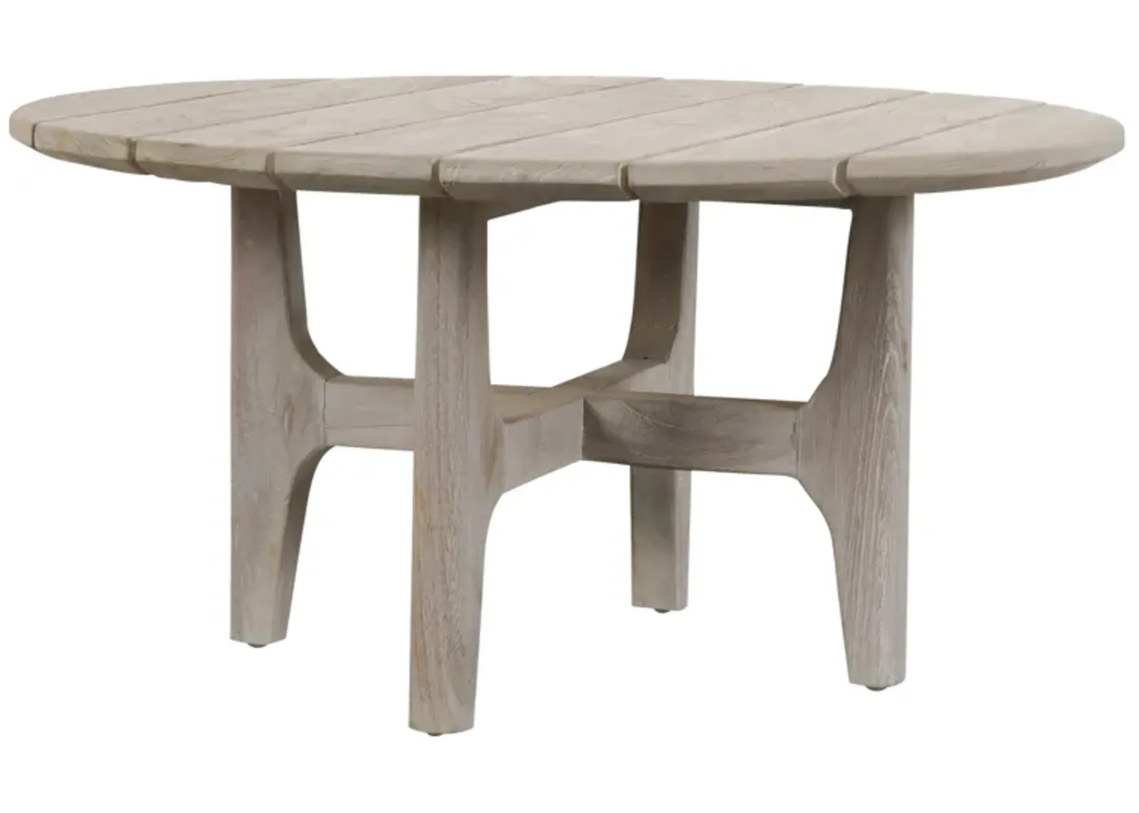 Dawn 31.5" Outdoor Round Coffee Table Gray 