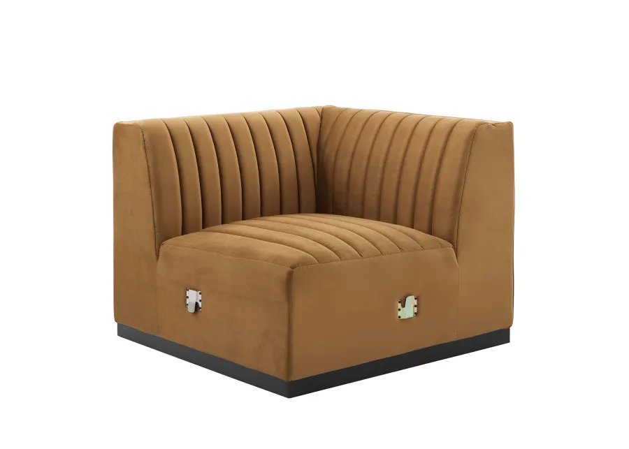 Conjure Channel Tufted Performance Velvet Right Corner Chair