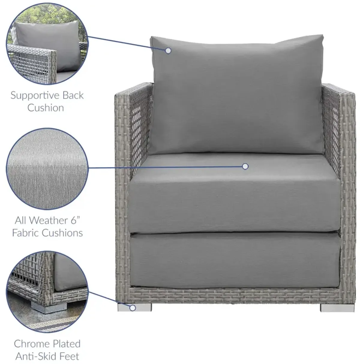 Aura Outdoor Patio Armchair