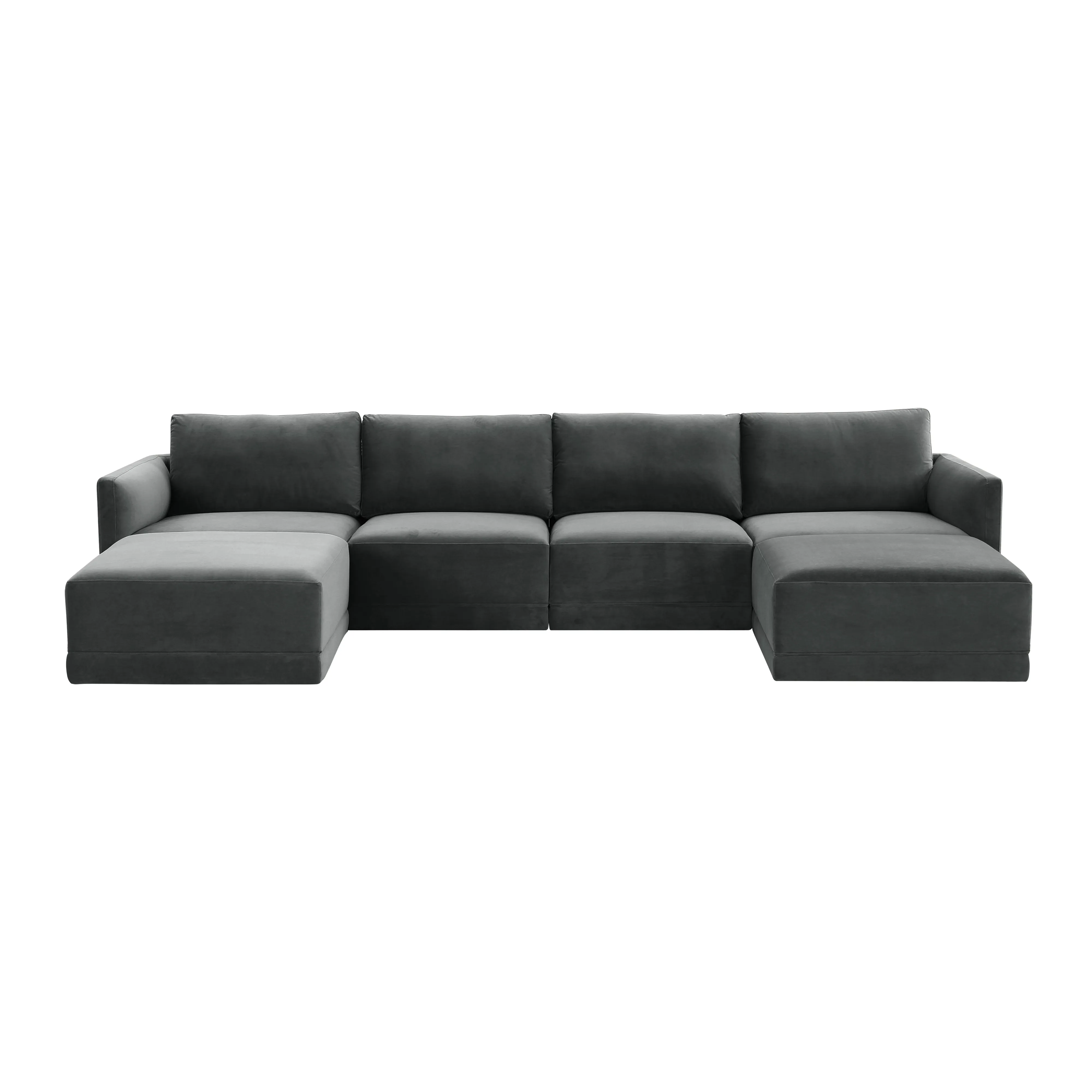 Willow Charcoal Modular U Sectional