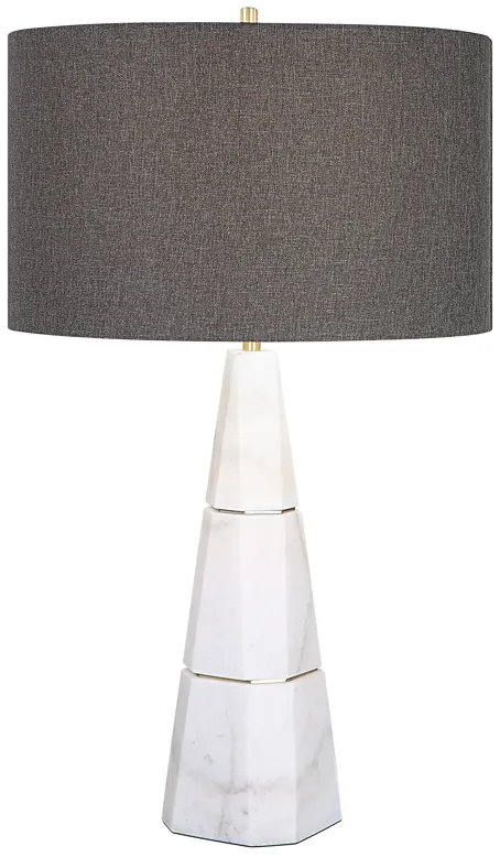 Citadel White Marble Table Lamp