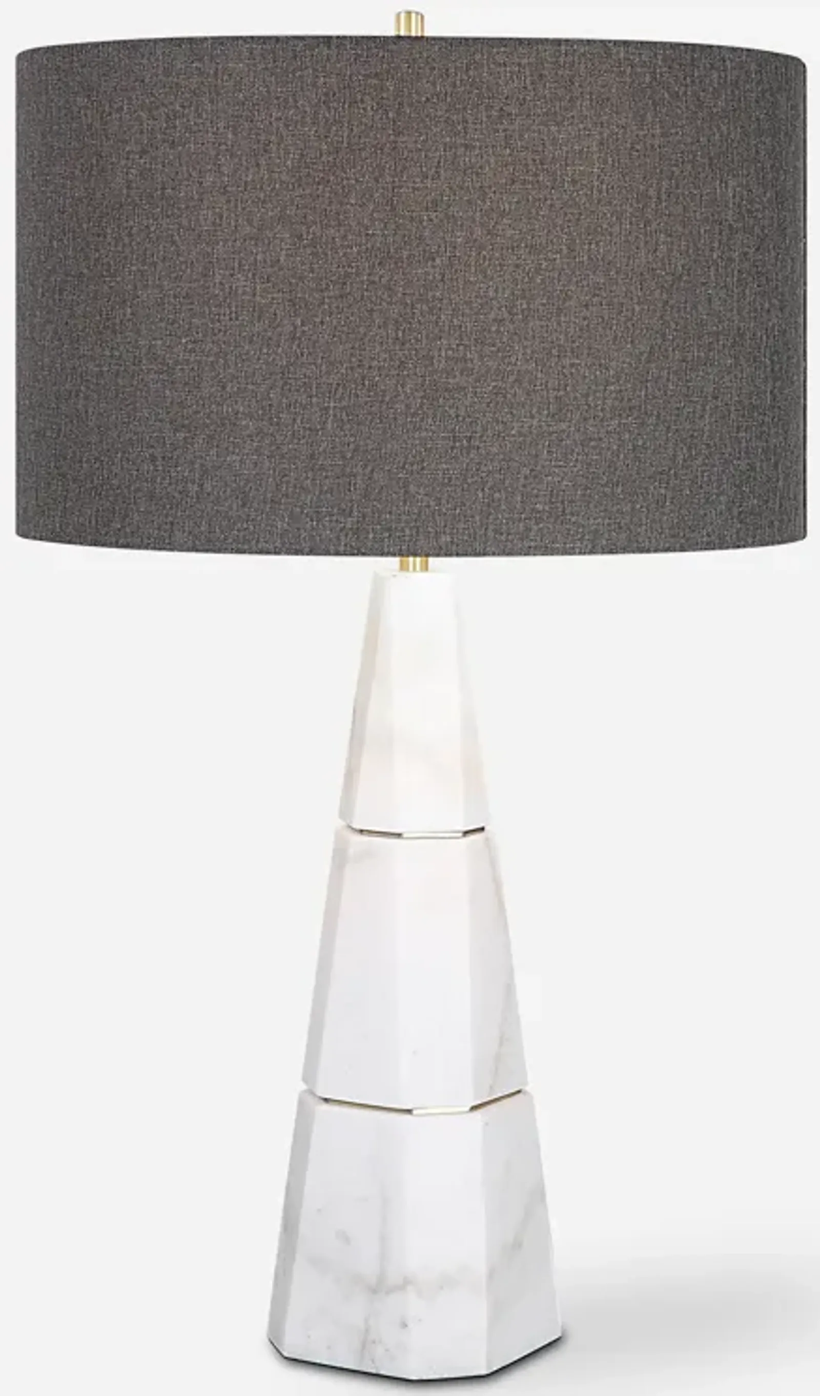 Citadel White Marble Table Lamp