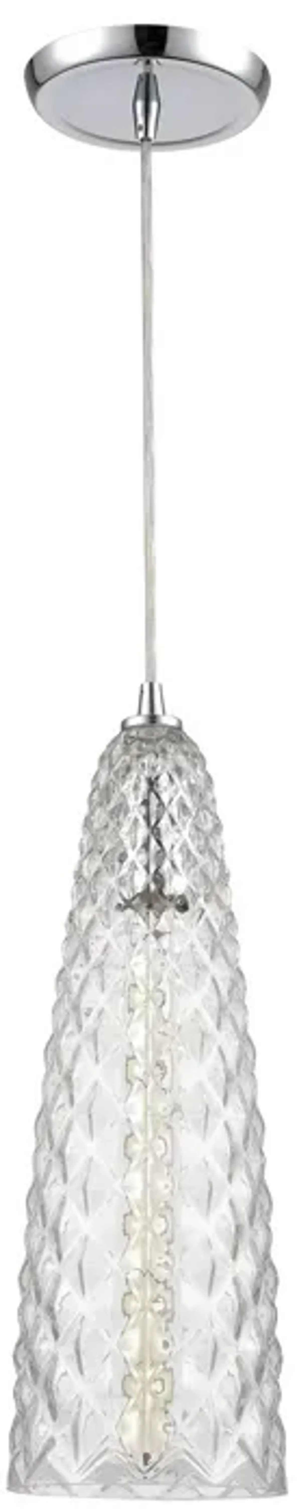 Glitzy 5" Wide 1-Light Mini Pendant - Polished Chrome