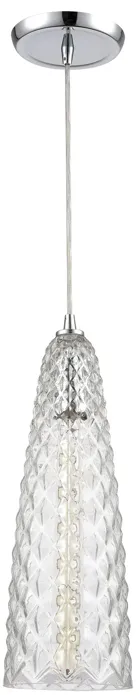 Glitzy 5" Wide 1-Light Mini Pendant - Polished Chrome