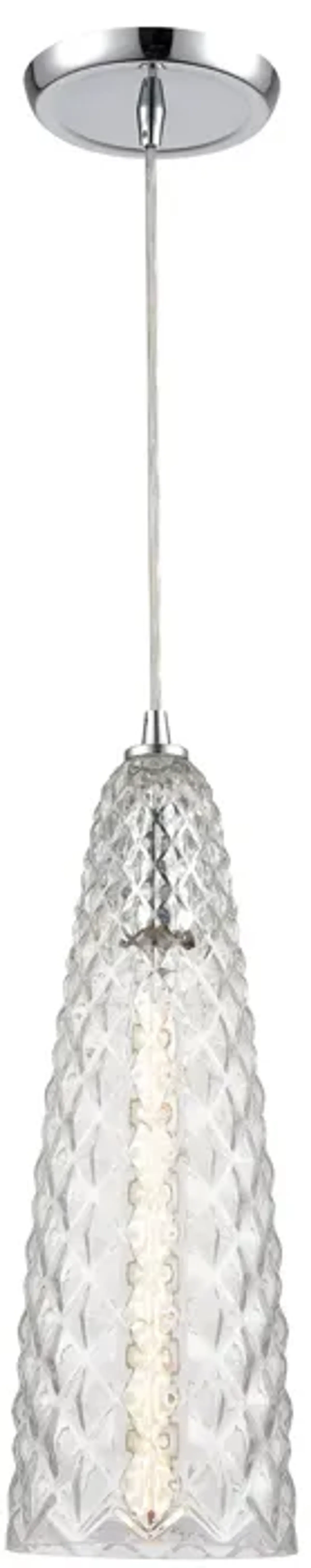 Glitzy 5" Wide 1-Light Mini Pendant - Polished Chrome